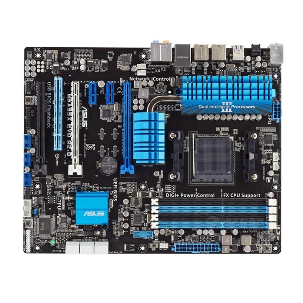 ASUS ASUS M5A99X EVO R2.0 AMD 990X AM3+ DDR3 32GB ATX motherboard — product photo