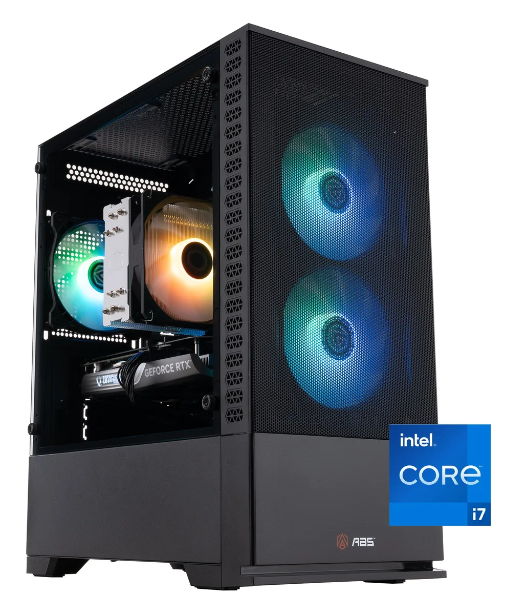 ABS ABS CA14700F40601 Cyclone Aqua gaming PC i7-14700F RTX 4060 32GB DDR5 2TB — product photo