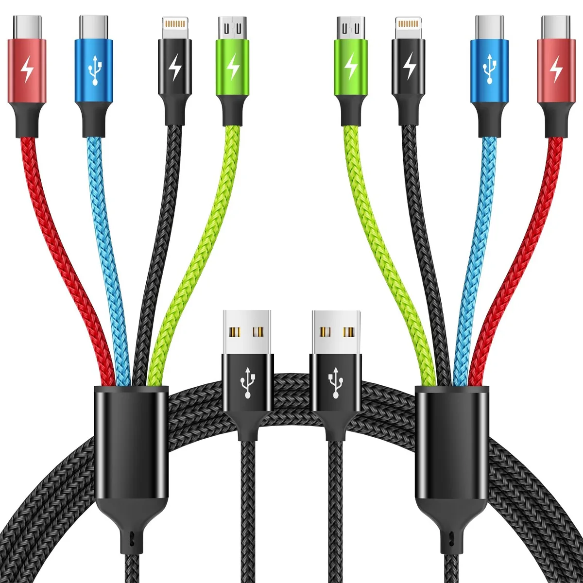  Firsting SPUS4in1A0822-1 4 in 1 Charging Cable 2 Pack 5FT — product photo