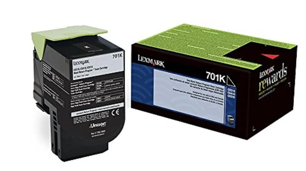 Lexmark Lexmark 701K Return Program Black Toner Cartridge 1000 pages — product photo