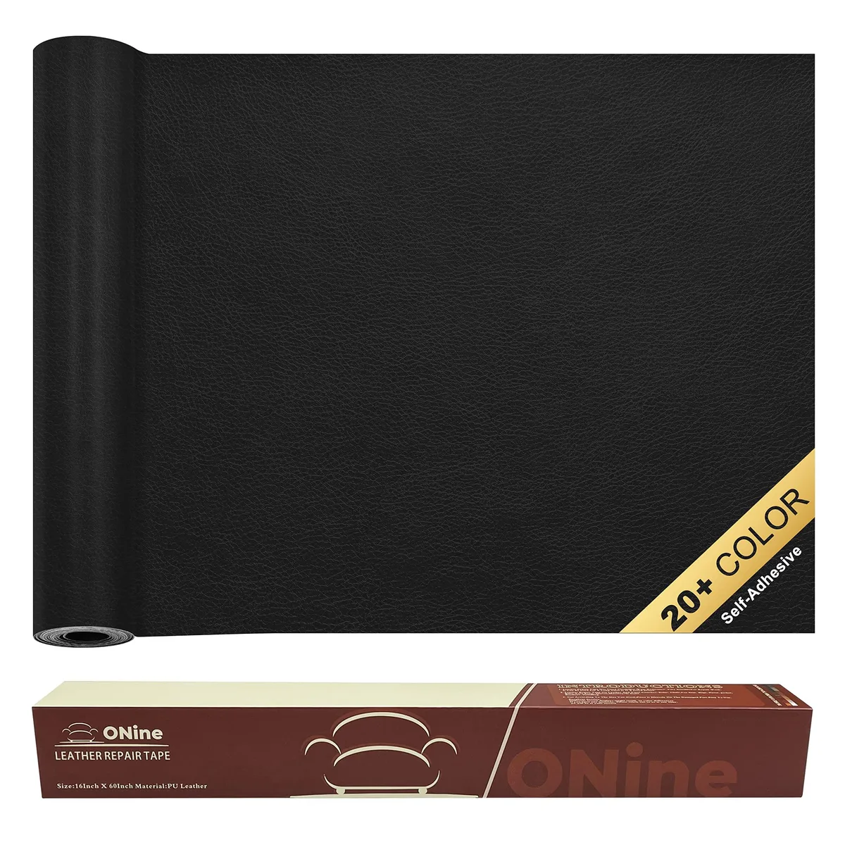  Avery Leather Repair Patch Self-Adhesive 16x60 Inch Ink Black — product photo