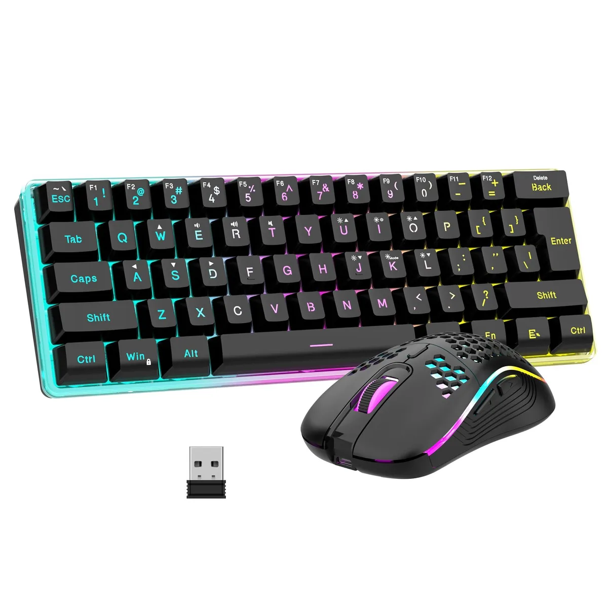  RedThunder K62 60% Wireless Gaming Keyboard and Mouse Combo Black — product photo