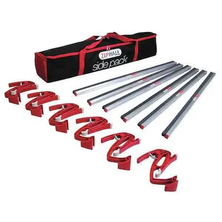 Zipwall ZIPWALL SDPK Side Pack Kit with 3 Rail Bar — product photo