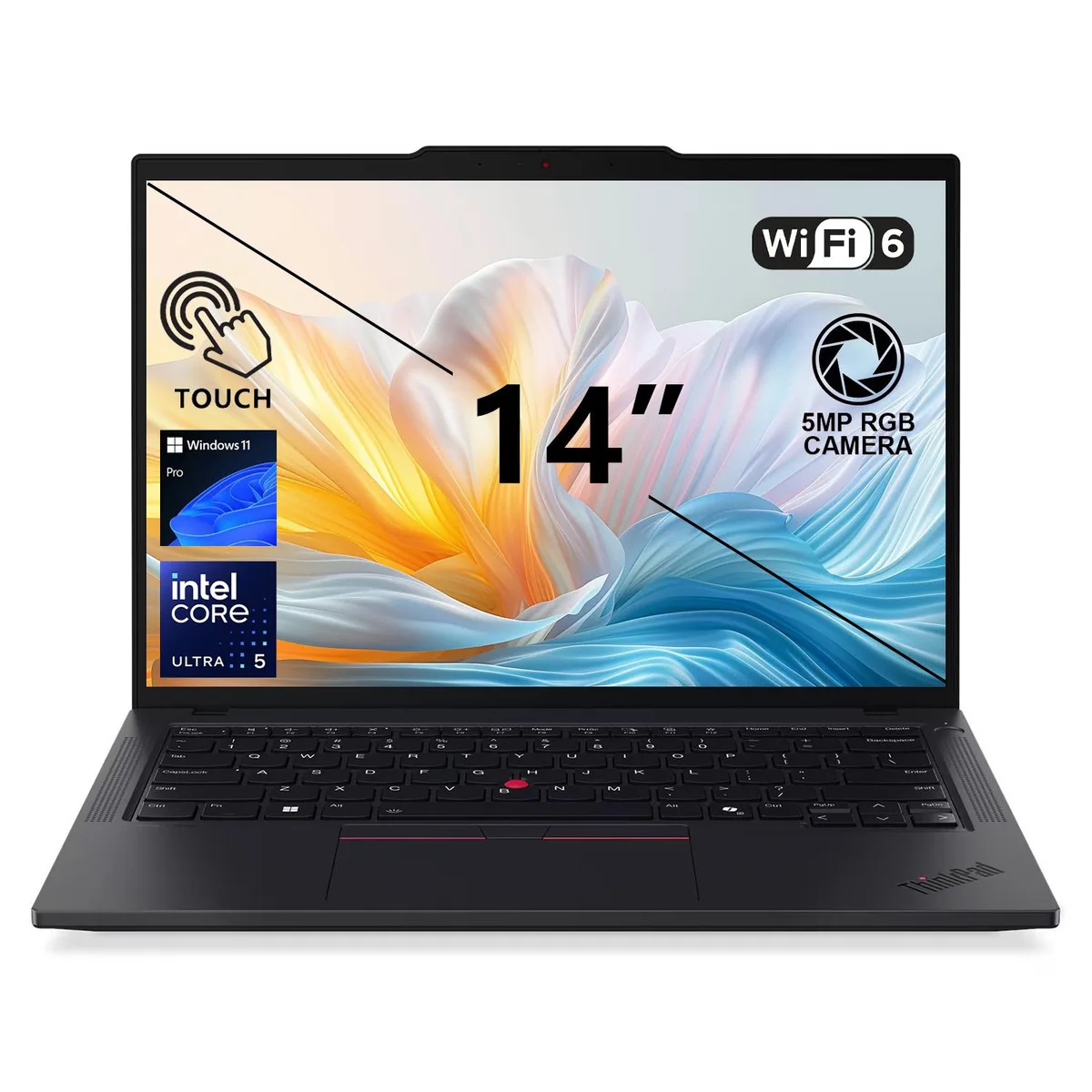 Lenovo Lenovo ThinkPad T14 Intel Core Ultra 5 225U 32GB DDR5 2TB Touchscreen laptop — product photo