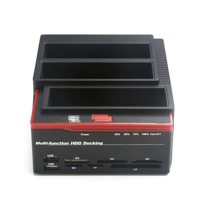 Hetai Tech Hetai Tech 3-disc USB 3.0 HDD Dock & 8-in-1 Card Reader — product photo