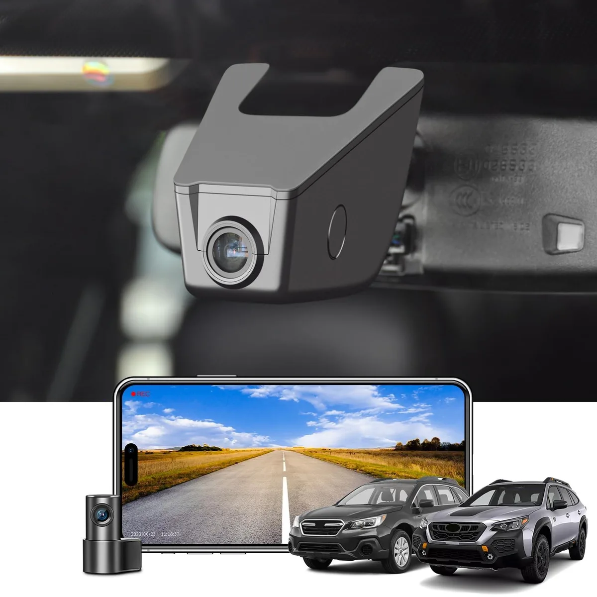 Alphacool Alphacool 4K 2160P Front 2K 1440P Rear Dash Cam Subaru Outback 2016-2025 128GB Card — product photo