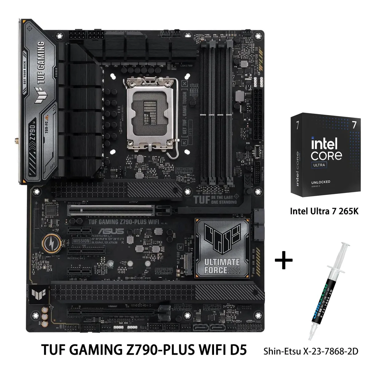 ASUS ASUS TUF GAMING Z790-PLUS WIFI D5 Intel motherboard &amp; Ultra 7 265K CPU combo — product photo