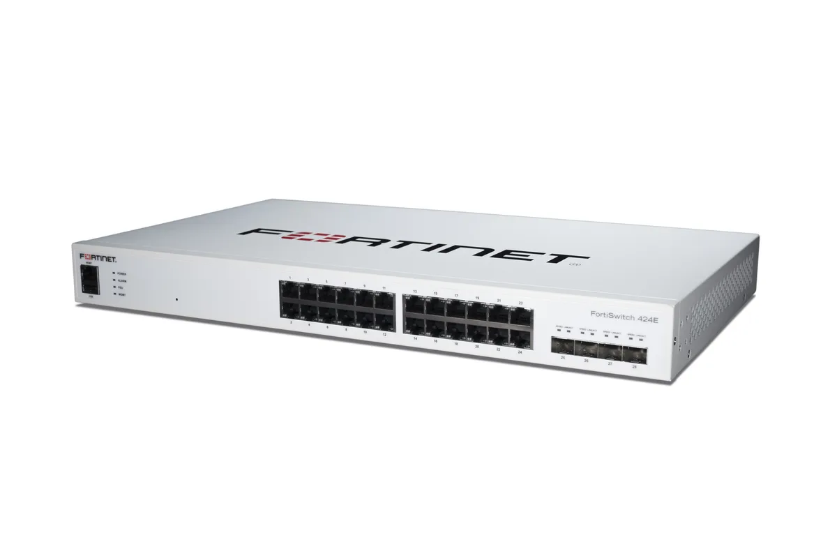 Fortinet Fortinet FS-424E network switch 24x GE RJ45 4x 10 GE SFP+ — product photo