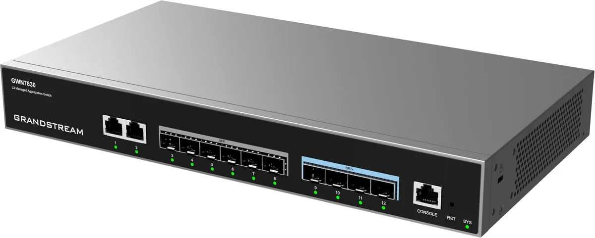 Grandstream Grandstream GWN7830 12-Port Gigabit Layer 3 Managed Aggregation Switch — product photo