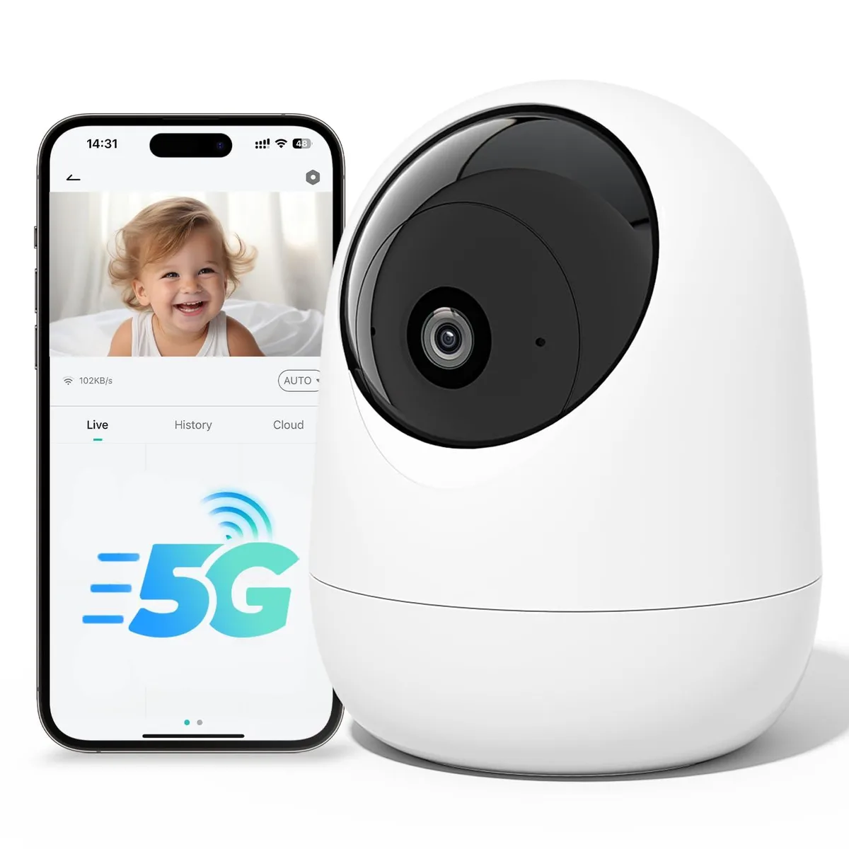  Clover S-M11B 2K Wireless Surveillance 355° Pan 65° Tilt Dual-Band Wi-Fi — product photo