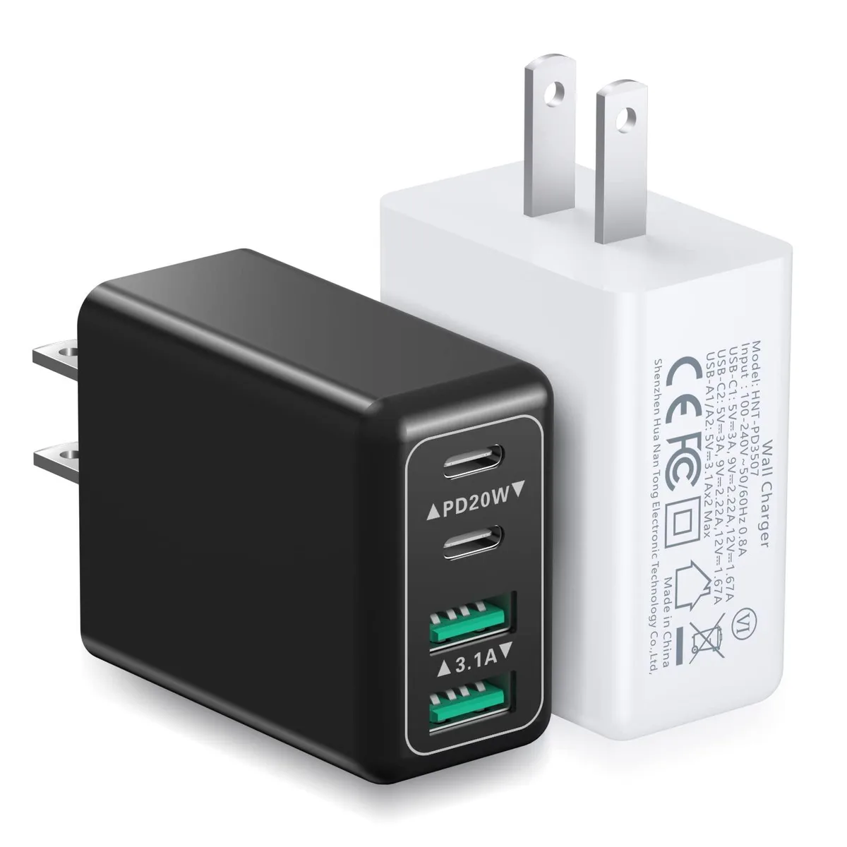  Costyle HNT-PD3507 40W 4-port USB charger 2-pack — product photo