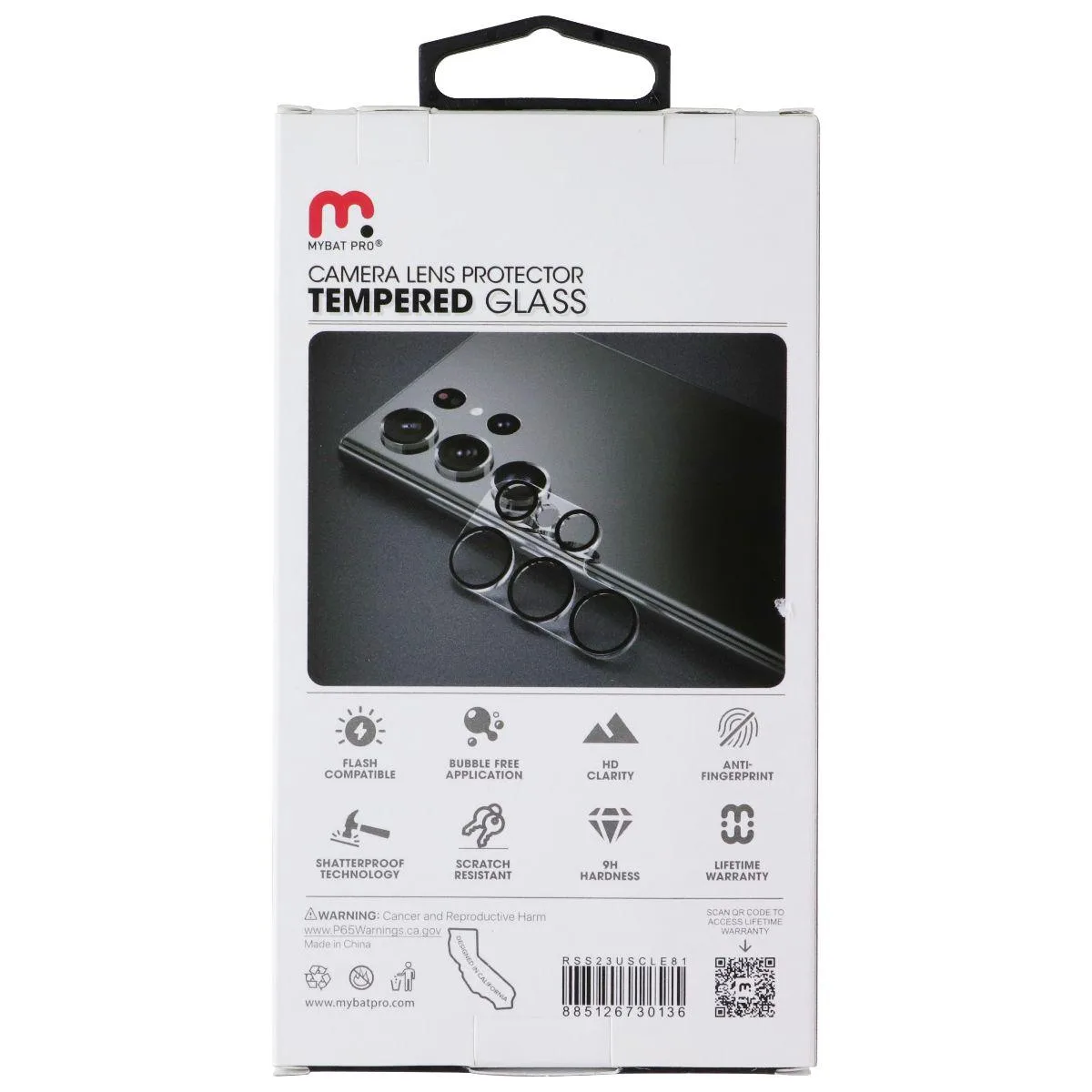 MYBAT PRO MYBAT PRO Tempered Glass Lens Protector 2.5D Samsung Galaxy S23 Ultra — product photo