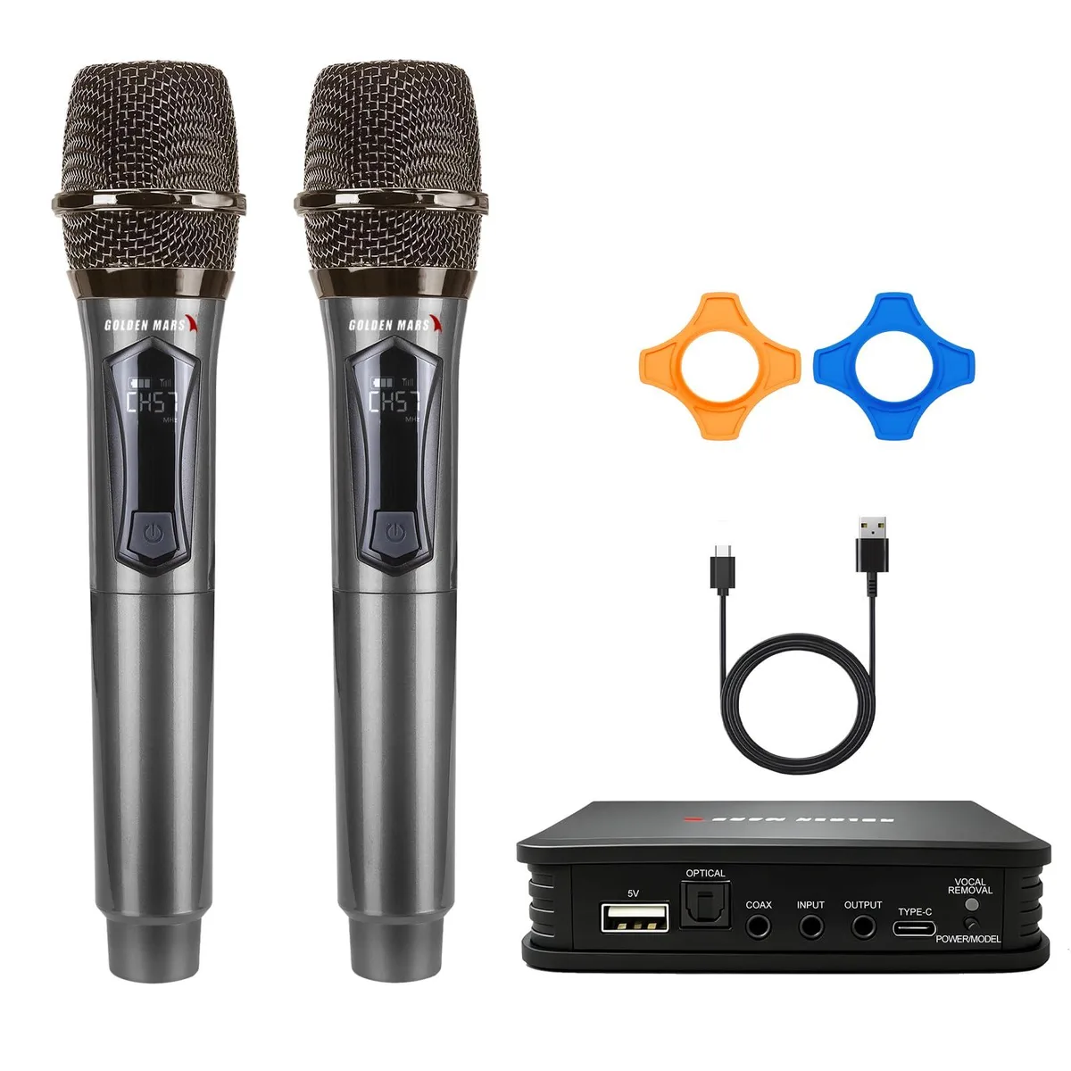  GOLDEN MARS X-100 Wireless Karaoke System (2 Microphones) — product photo