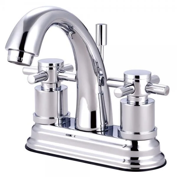KINGSTON BRASS Kingston Brass KS8611DX Two-Handle Centerset Lavatory Faucet with Brass Pop-Up Drain — product photo