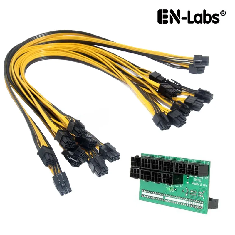 EN-Labs EN-Labs KITPSUSW6PX106P 10-Port PCIe 6-Pin Breakout Board &amp; Cable Kit — product photo