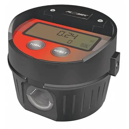 Aluminium oval-gear flowmeter with 1/2 FNPT ports