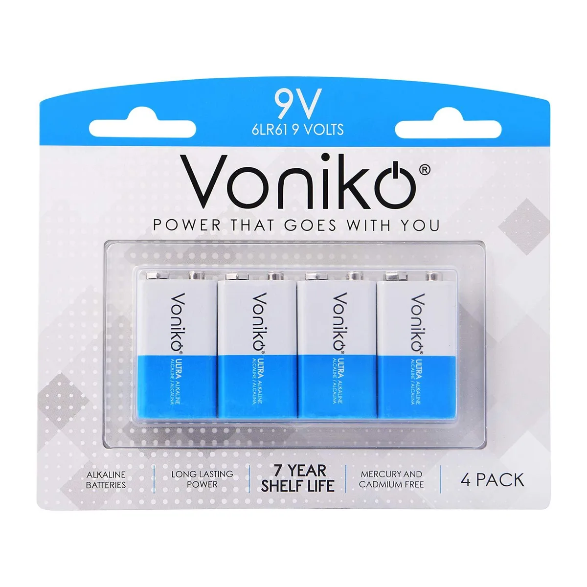 No Sew No Sew 6LR61 9V Alkaline 4-Pack 500mAh — product photo