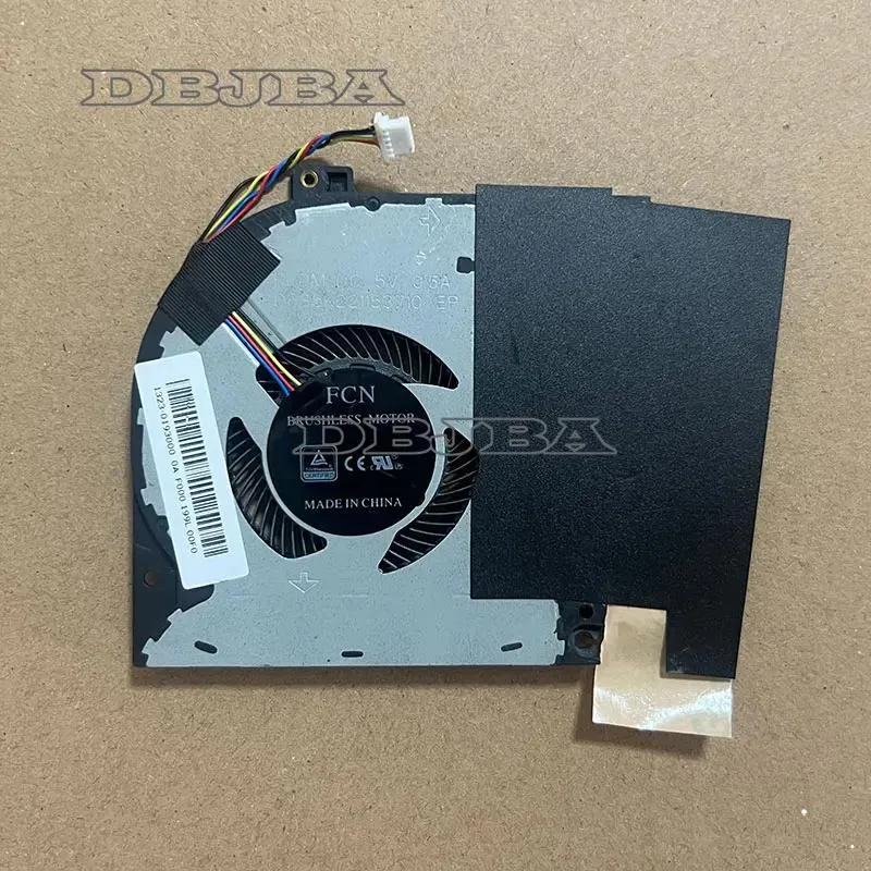 Small black laptop GPU cooling fan with wire connector