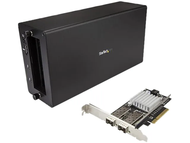 STARTECH STARTECH BNDTB210GSFP Thunderbolt 3 PCIe enclosure with 2 SFP+ and DisplayPort — product photo