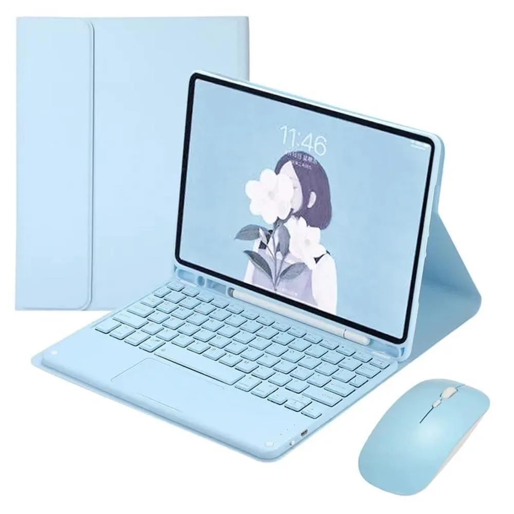 Timoom Timoom Wireless Keyboard Mouse Folio Case Sky Blue 11 Inch 78 Keys — product photo