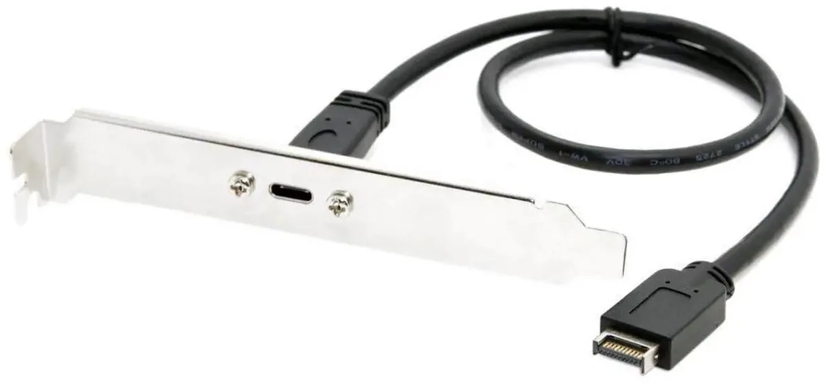 SMUGDESK SMUGDESK 12cm PCIe Bracket USB 3.1 Gen 2 10Gbps Type-E to USB-C Cable — product photo