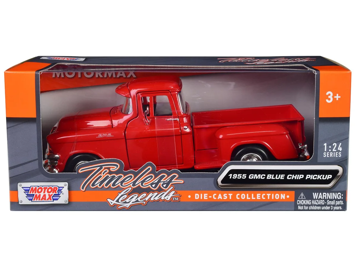 MOTORMAX MOTORMAX 1955 GMC Blue Chip Pickup Truck Red 1/24 Diecast — product photo