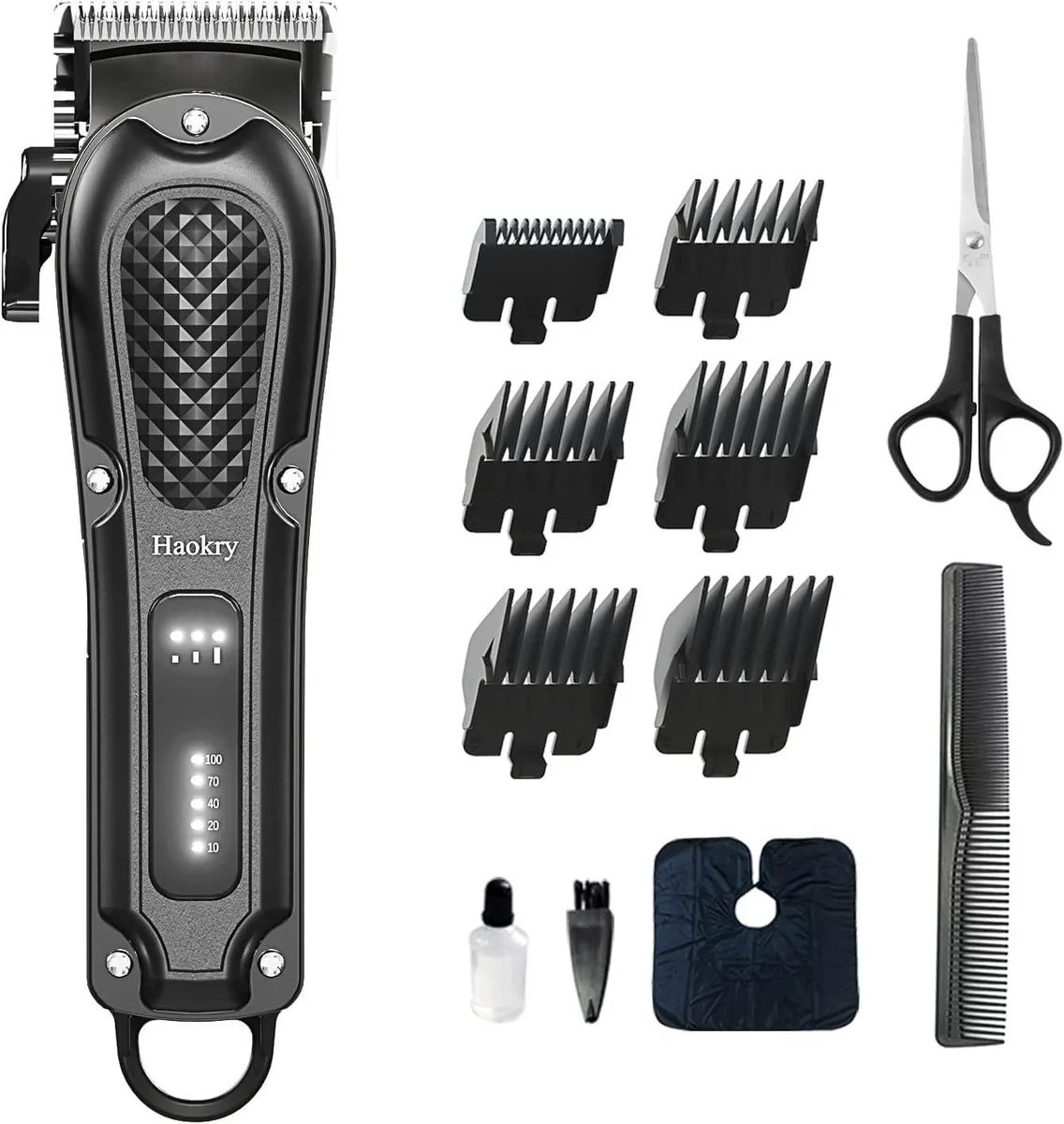 Haokry P-8900 hair clippers for men 200 min 13 pcs — product photo