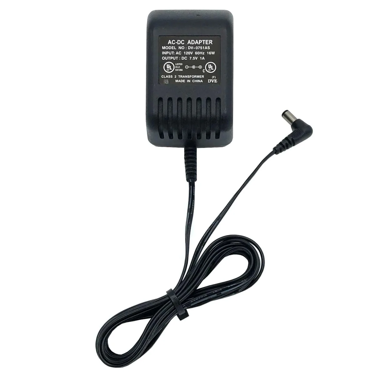 DVE DVE DV-0751AS 7.5V 1A 7.5W power adapter — product photo