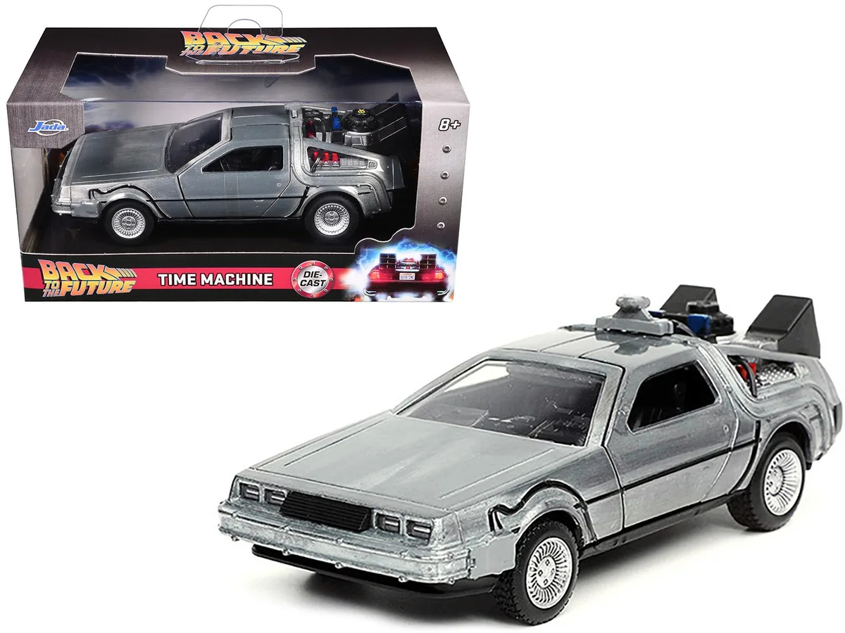 Jada Jada DeLorean DMC Time Machine Brushed Metal 1/32 Diecast Vehicle — product photo