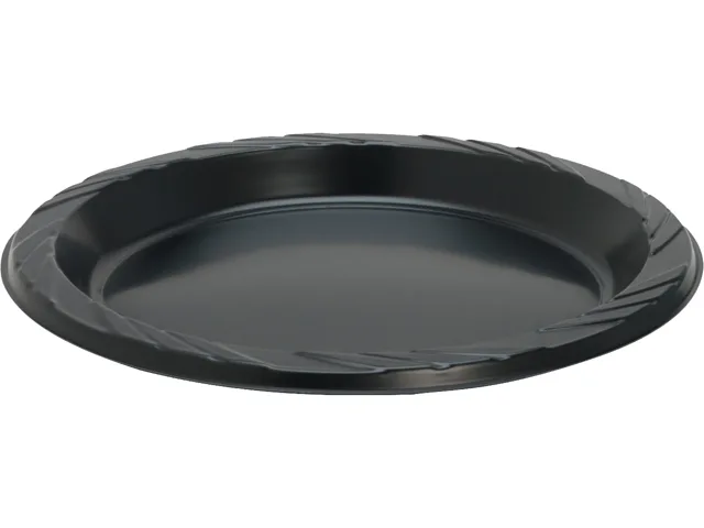 Genuine Joe Genuine Joe 10429CT Round Plastic Black Plate 9 — product photo