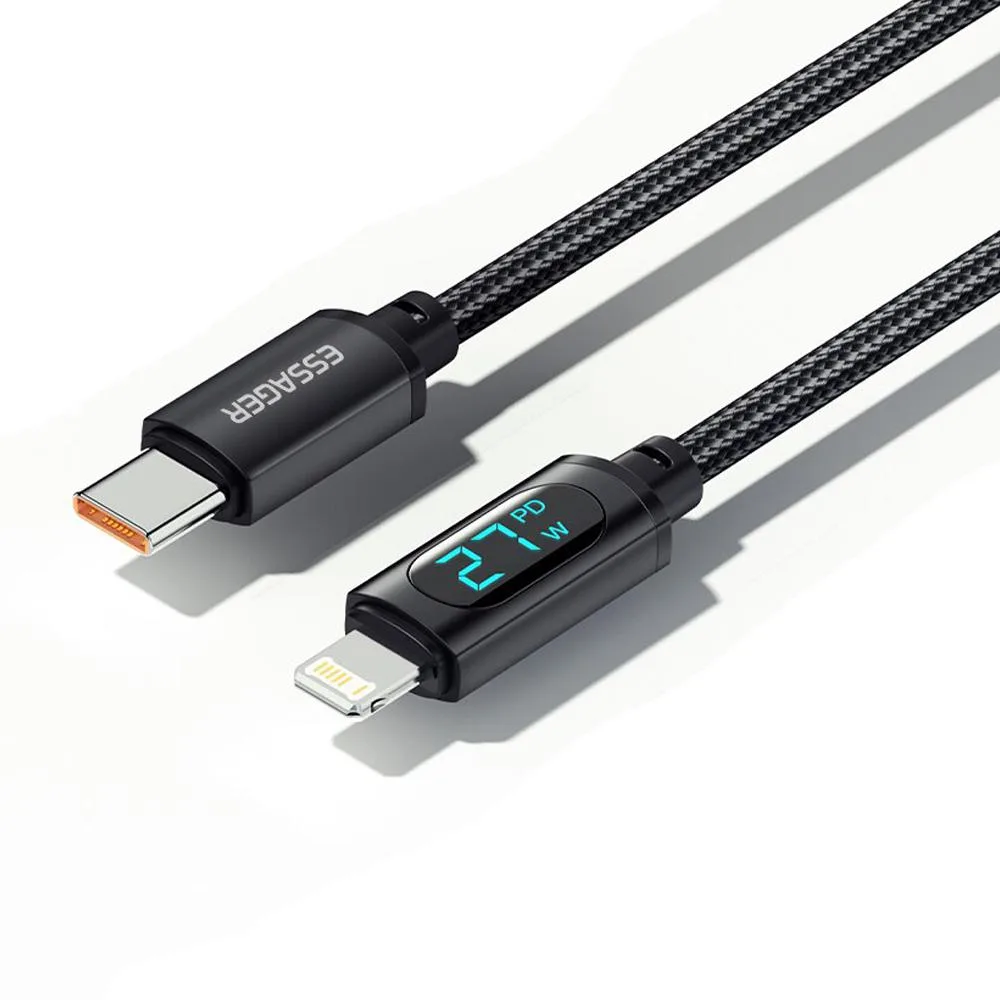 ESTONE ESTONE Essager XRI USB-C to Lightning Cable with LED Display 6.6ft 29W MFi Certified — product photo