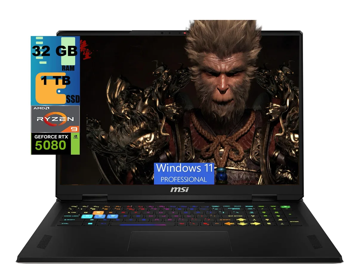 MSI MSI Vector A18 18" QHD+ 240Hz Ryzen 9 9955HX RTX 5080 16GB GDDR7 16GB 512GB — product photo
