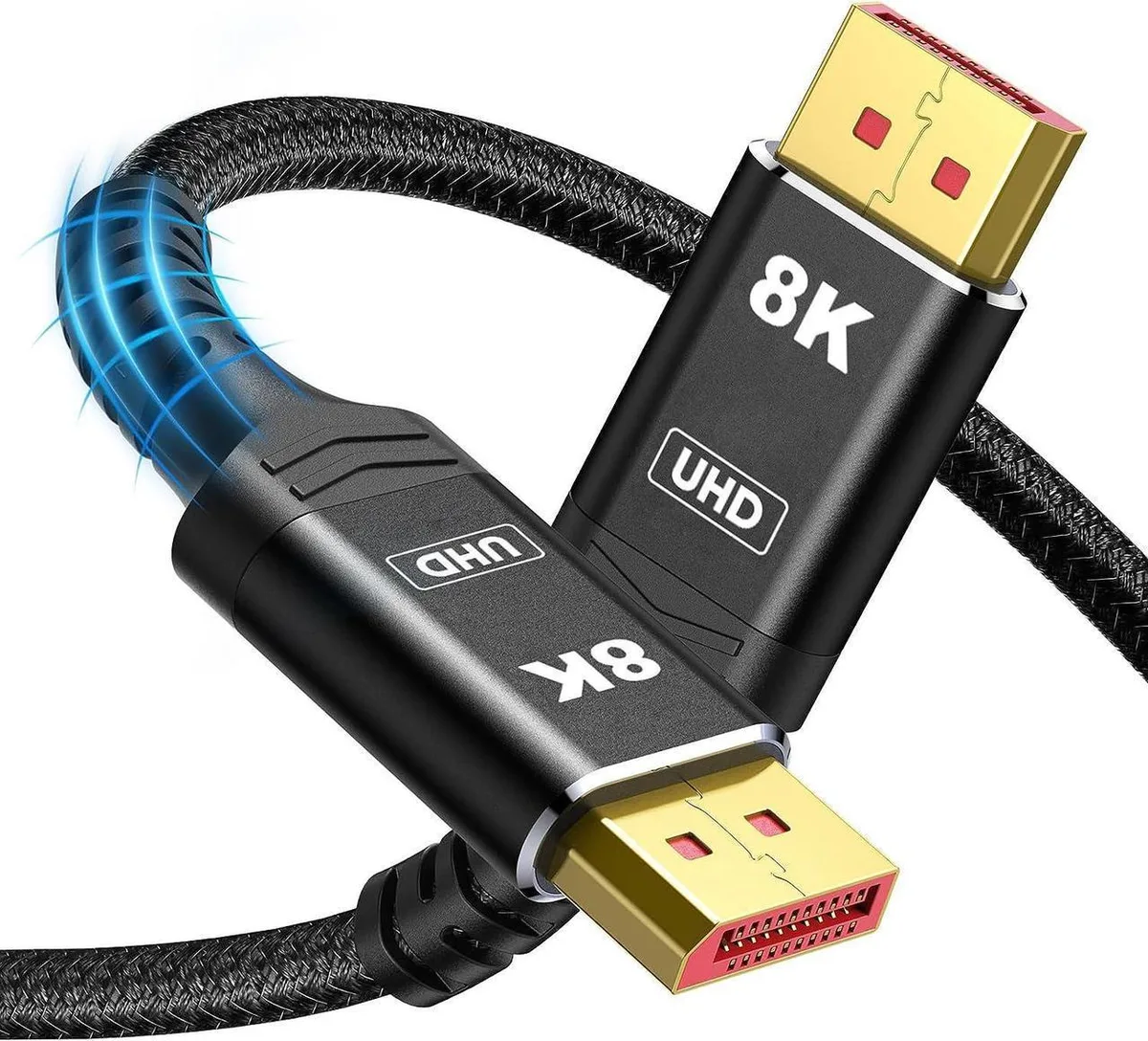 Vszerda Vszerda DisplayPort 1.4 cable 10 ft 32.4 Gbps 8K 60 Hz 4K 144 Hz 2K 240 Hz — product photo