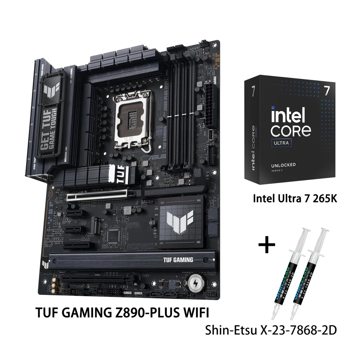 ASUS ASUS TUF GAMING Z890-PLUS WIFI Intel motherboard &amp; Core Ultra 7 265K CPU Combo — product photo