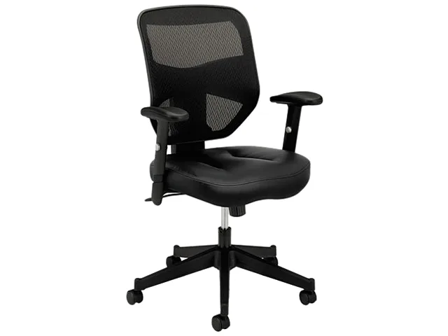 HON HON VL531SB11 high-back office chair mesh back leather seat black 531 — product photo