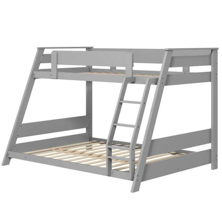 SlickBlue SlickBlue Twin Over Full Low Bunk Bed Grey Reversible Ladder — product photo