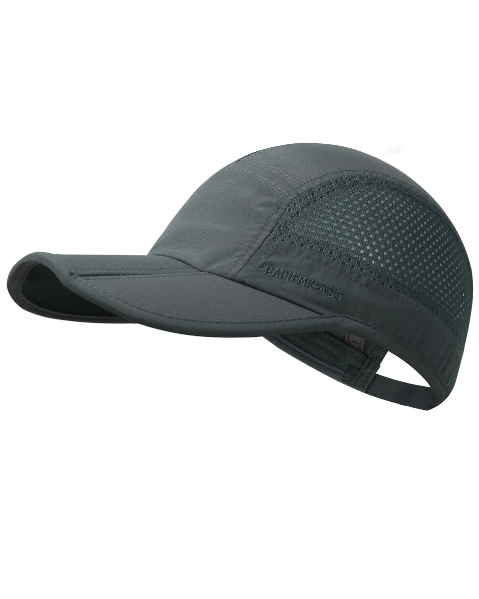 GADIEMKENSD UPF 50+ Foldable Baseball Cap Dark Gray — product photo