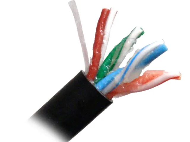 Nippon Labs Nippon Labs 80C5CMXF-415BK Cat5e outdoor direct burial cable 24 AWG 1000 ft black — product photo