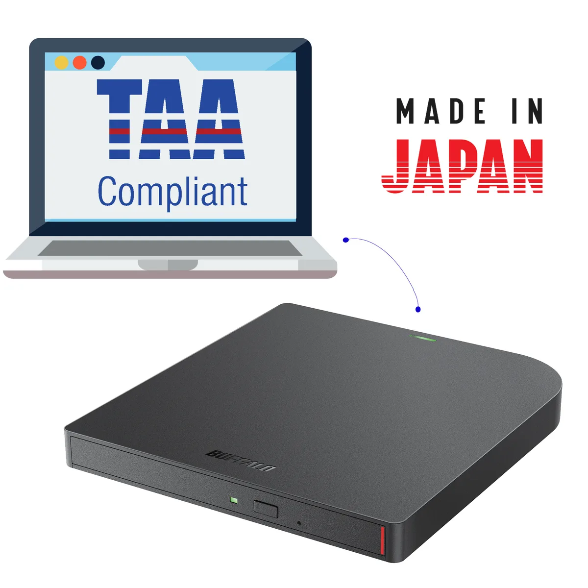 Buffalo Technology Buffalo Technology BRXLPUS6U3BTAA portable blu-ray writer — product photo