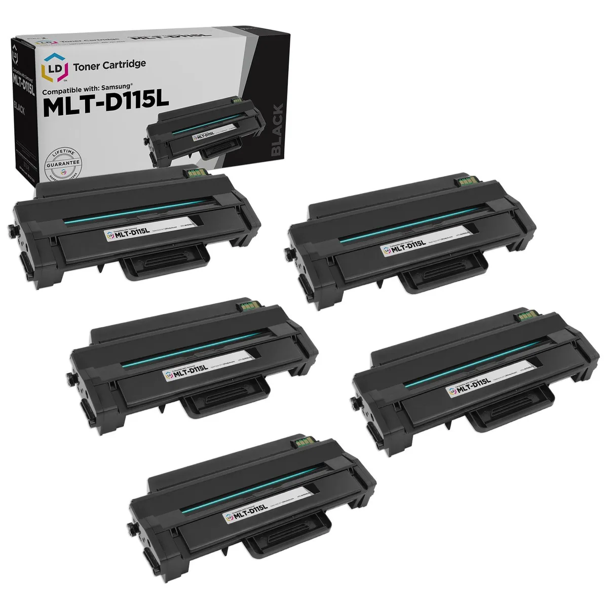 LD Products LD Products MLT-D115L Black Toner Cartridge 5-Pack — product photo