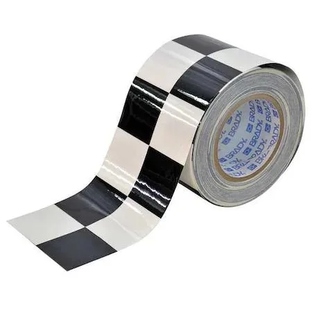 Brady Brady 121915 Floor Marking Tape Checkered Black White 4 in 100 ft 8 mil Polyester B-514 — product photo