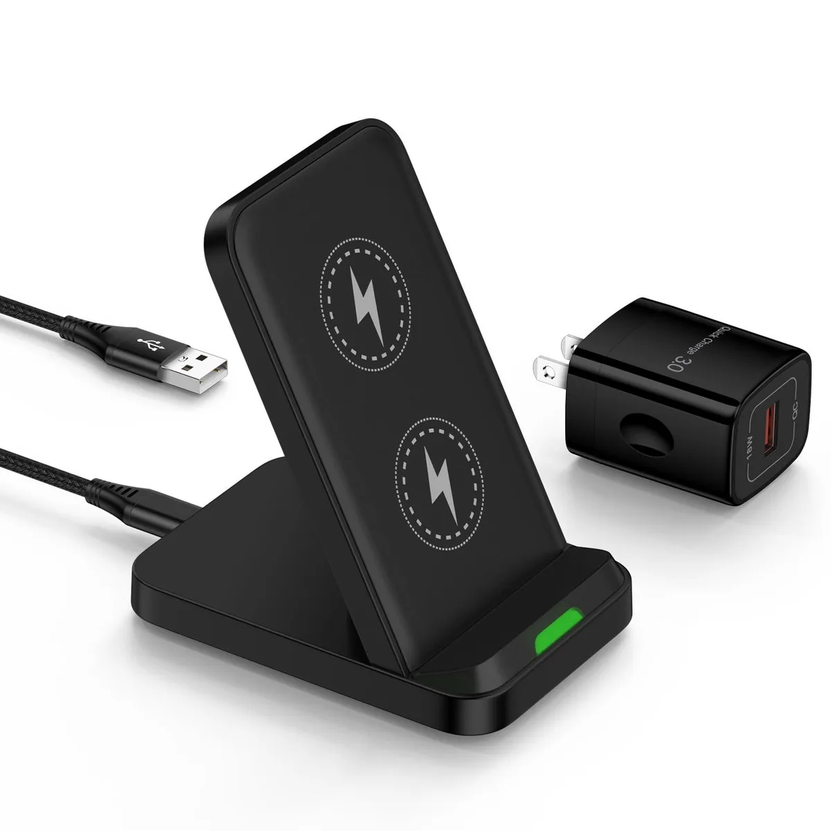 OrSunday CWD-V027 BYHA-002 15W wireless charger stand dark black — product photo
