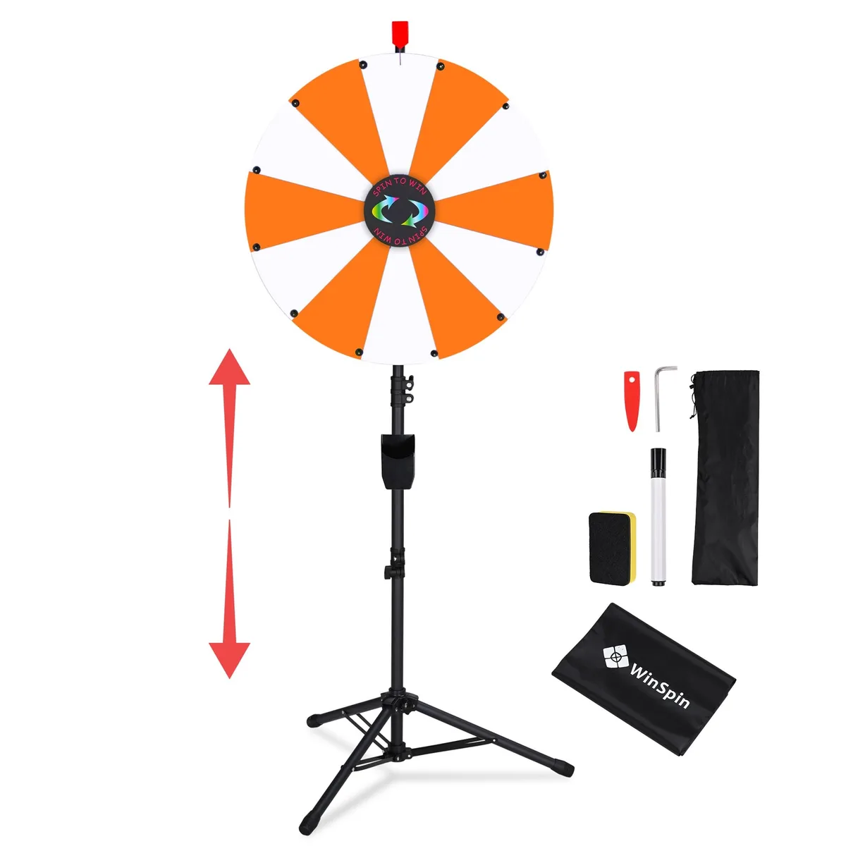 Yescom USA, Inc. Yescom USA, Inc. 35WSPPAR018-TP-OW 24" 12-slot prize wheel supply — product photo