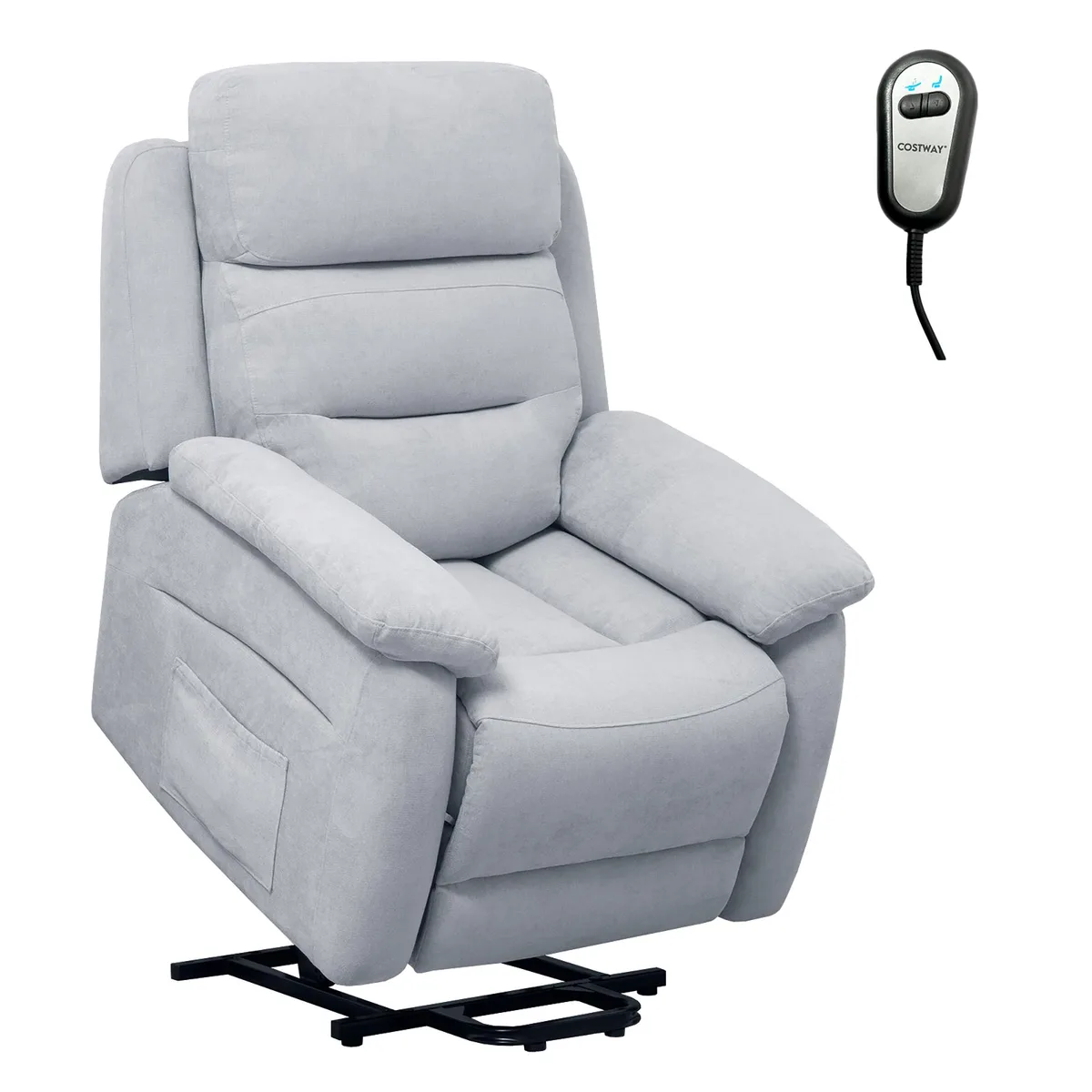 Costway Costway Power Lift Recliner Grey 110-145° Remote — product photo