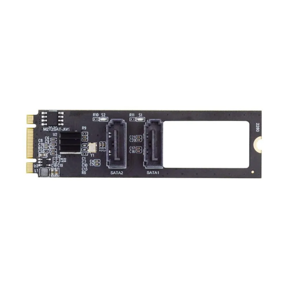LORDWORLD LORDWORLD JMB582 2280 NGFF Key B+M PCI Express to SATA 3.0 6Gbps Dual Ports Adapter Converter — product photo