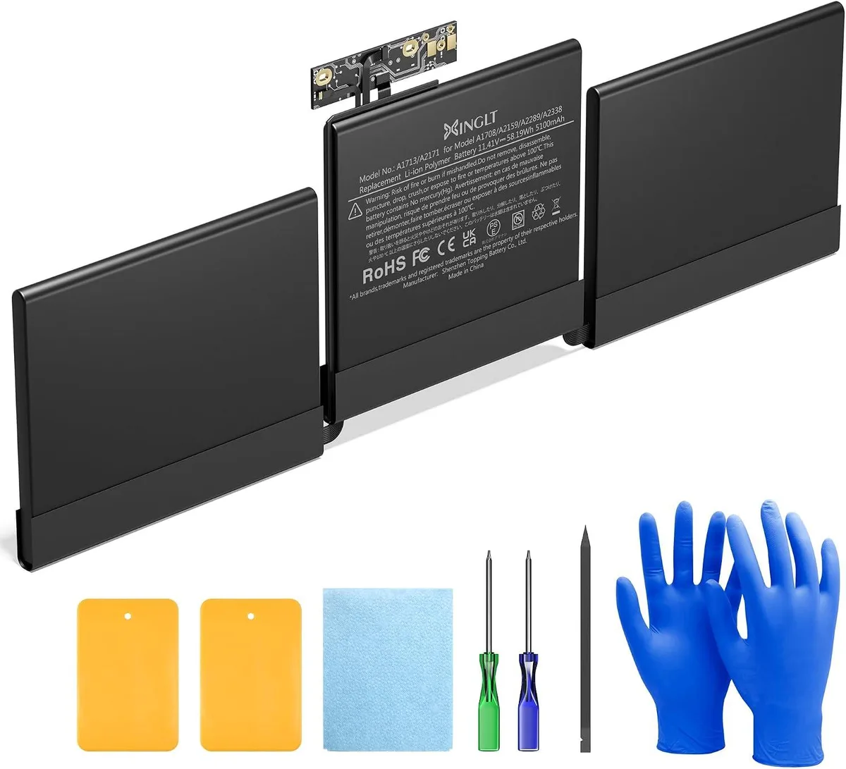 PISKEKAT PISKEKAT A1708 5100mAh 58.19Wh laptop battery — product photo