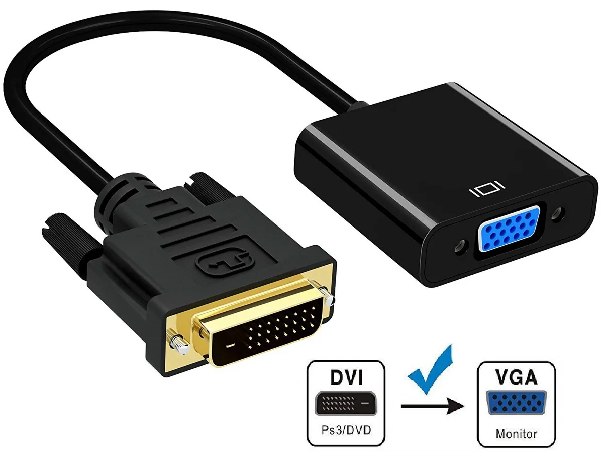 Corn Electronics Corn Electronics DVI-D Male to VGA Female Adapter Converter 1080p 9.84in — product photo