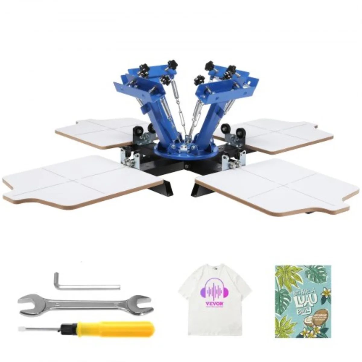 VEVOR VEVOR 4 Colour 4 Station 360° Rotary Screen Printing Press 21.2x17.7in — product photo