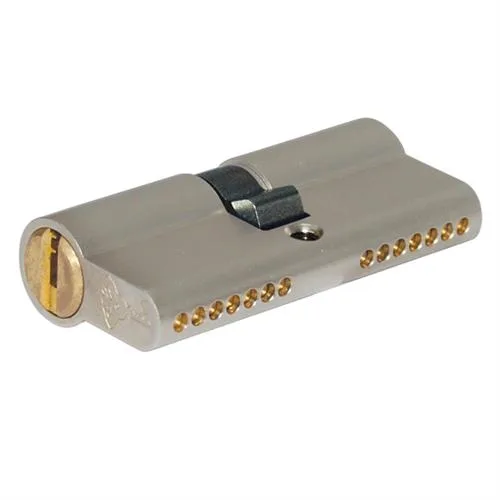 Mul-T-Lock Mul-T-Lock E33C33D-26 Euro Profile Double Cylinder Satin Nickel US26 Turn Knob 006 Keyway — product photo
