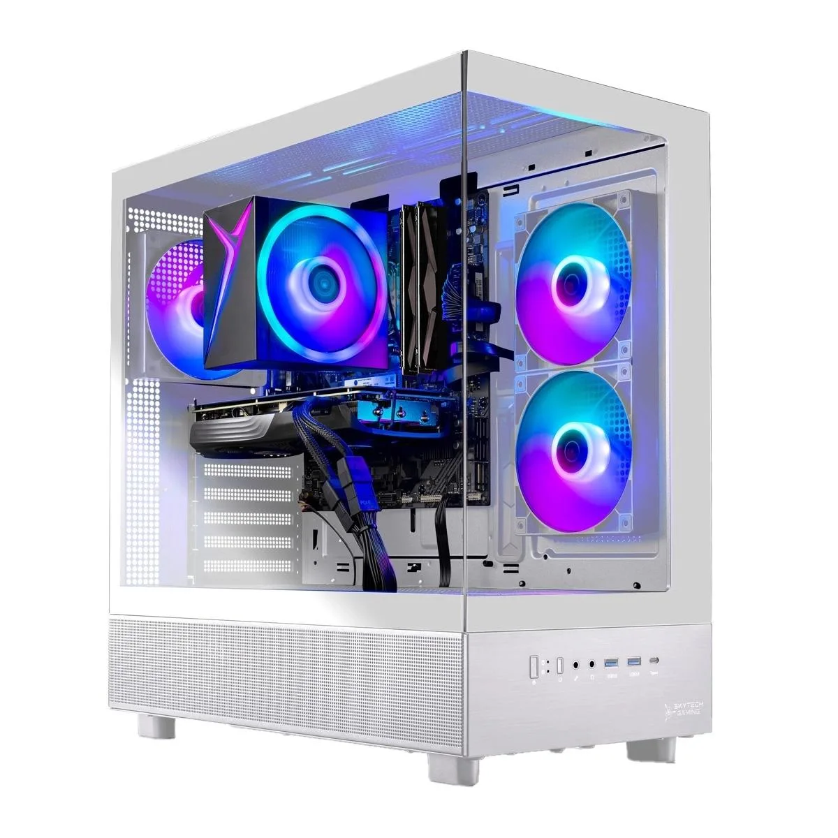 Skytech Skytech Azure 3 Gaming PC i5-14400F RTX 5070 12GB 16GB DDR4 1TB NVMe 850W White — product photo